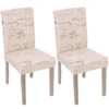 Chaise De Salle à Manger Littau Schrift (lot De 2),tissu Avec écriture, Crème, Aspect Chaîne Des Pieds -Meilleur Meubles Magasin chaise 24434585
