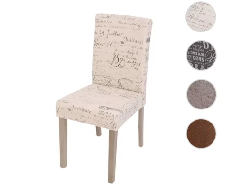 Chaise De Salle à Manger Littau Textil,crème D'écriture, Pieds Marron -Meilleur Meubles Magasin chaise 24434771