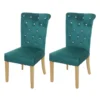 Chaise De Salle à Manger MCW-D22 (lot De 2),vert Foncé, Pieds Dorés -Meilleur Meubles Magasin chaise 24434813