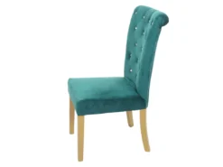 Chaise De Salle à Manger MCW-D22 (lot De 2),vert Foncé, Pieds Dorés -Meilleur Meubles Magasin chaise 24434817