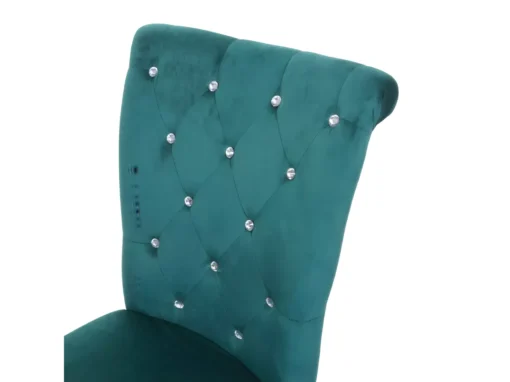 Chaise De Salle à Manger MCW-D22 (lot De 2),vert Foncé, Pieds Dorés -Meilleur Meubles Magasin chaise 24434821