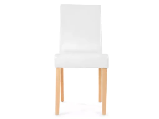Chaise De Salle à Manger Littau (lot De 4),cuir Reconstitué, Blanc, Pieds Clairs -Meilleur Meubles Magasin chaise 24434985