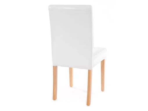Chaise De Salle à Manger Littau (lot De 4),cuir Reconstitué, Blanc, Pieds Clairs -Meilleur Meubles Magasin chaise 24434987