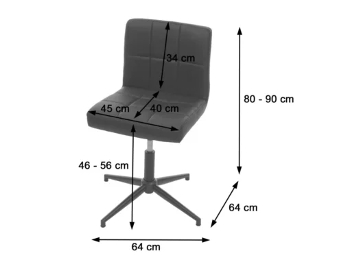 Chaise De Salle à Manger Cadiz II (lot De 2),tissu/textile Gris Foncé, Pied Noir -Meilleur Meubles Magasin chaise 24435177