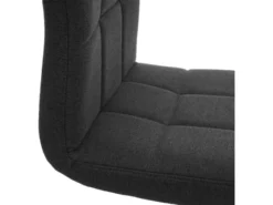 Chaise De Salle à Manger Cadiz II (lot De 2),tissu/textile Gris Foncé, Pied Noir -Meilleur Meubles Magasin chaise 24435183