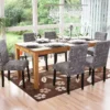 Chaise De Salle à Manger Littau (lot De 6),tissu – écriture, Gris, Pieds Foncés -Meilleur Meubles Magasin chaise 24435373