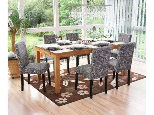 Chaise De Salle à Manger Littau (lot De 6),tissu – écriture, Gris, Pieds Foncés -Meilleur Meubles Magasin chaise 24435373