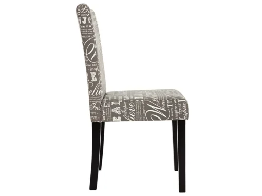 Chaise De Salle à Manger Littau (lot De 6),tissu – écriture, Gris, Pieds Foncés -Meilleur Meubles Magasin chaise 24435381