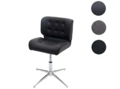 Chaise De Salle à Manger MCW-H42,similicuir Noir, Pied Chromé -Meilleur Meubles Magasin chaise 24435467