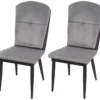Chaise De Salle à Manger MCW-G42 (lot De 2),velours, Gris-anthracite -Meilleur Meubles Magasin chaise 24435827