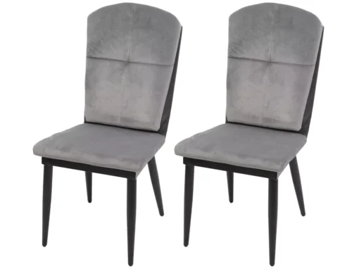 Chaise De Salle à Manger MCW-G42 (lot De 2),velours, Gris-anthracite -Meilleur Meubles Magasin chaise 24435827