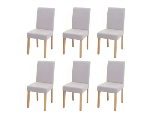 Chaise De Salle à Manger Littau (lot De 6),textile, Crème-beige, Pieds Clairs -Meilleur Meubles Magasin chaise 24435865