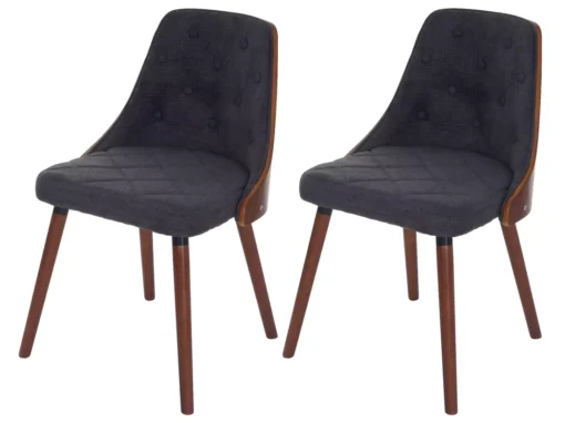 Chaise De Salle à Manger MCW-A75 (lot De 2),tissu, Gris -Meilleur Meubles Magasin chaise 24436555
