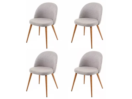 Chaise De Salle à Manger MCW-D53 (lot De 4),gris Clair -Meilleur Meubles Magasin chaise 24436585