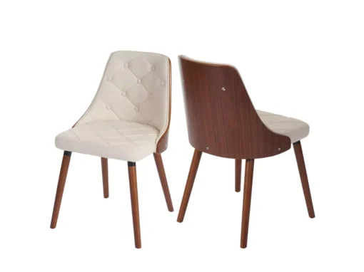 Chaise De Salle à Manger MCW-A75 (lot De 2),similicuir, Crème -Meilleur Meubles Magasin chaise 24436645