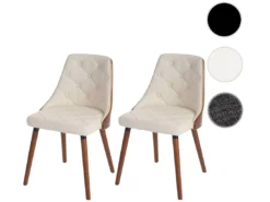 Chaise De Salle à Manger MCW-A75 (lot De 2),similicuir, Crème -Meilleur Meubles Magasin chaise 24436657