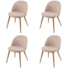 Chaise De Salle à Manger MCW-D53 (lot De 4),beige -Meilleur Meubles Magasin chaise 24436799
