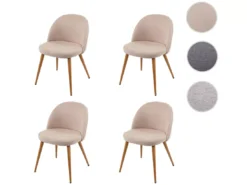 Chaise De Salle à Manger MCW-D53 (lot De 4),beige -Meilleur Meubles Magasin chaise 24436813