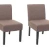 Chaise De Salle à Manger MCW-F61 (lot De 2),marron -Meilleur Meubles Magasin chaise 24458711