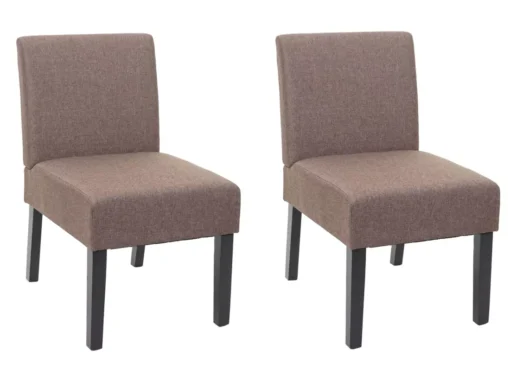 Chaise De Salle à Manger MCW-F61 (lot De 2),marron -Meilleur Meubles Magasin chaise 24458711