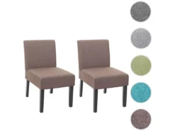Chaise De Salle à Manger MCW-F61 (lot De 2),marron -Meilleur Meubles Magasin chaise 24458723