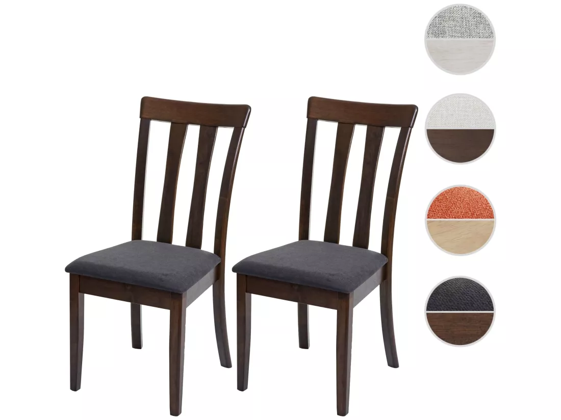 Chaise De Salle à Manger MCW-G46 (lot De 2),cadre Foncé, Gris Foncé 10 Chaise De Salle à Manger MCW-G46 (lot De 2),cadre Foncé, Gris Foncé – Image 8