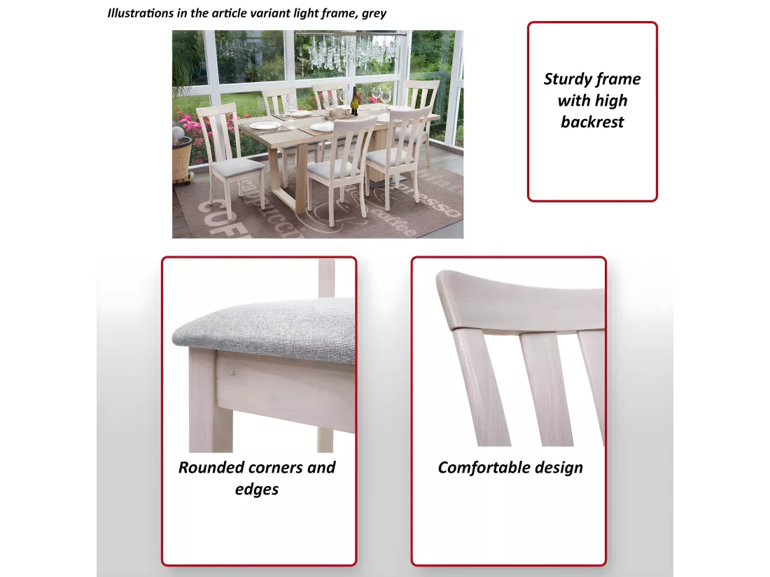 Chaise De Salle à Manger MCW-G46 (lot De 2),cadre Foncé, Gris Foncé 12 Chaise De Salle à Manger MCW-G46 (lot De 2),cadre Foncé, Gris Foncé – Image 10