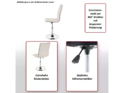 Chaise De Salle à Manger MCW-C41 Pivotante,noir -Meilleur Meubles Magasin chaise 24459005