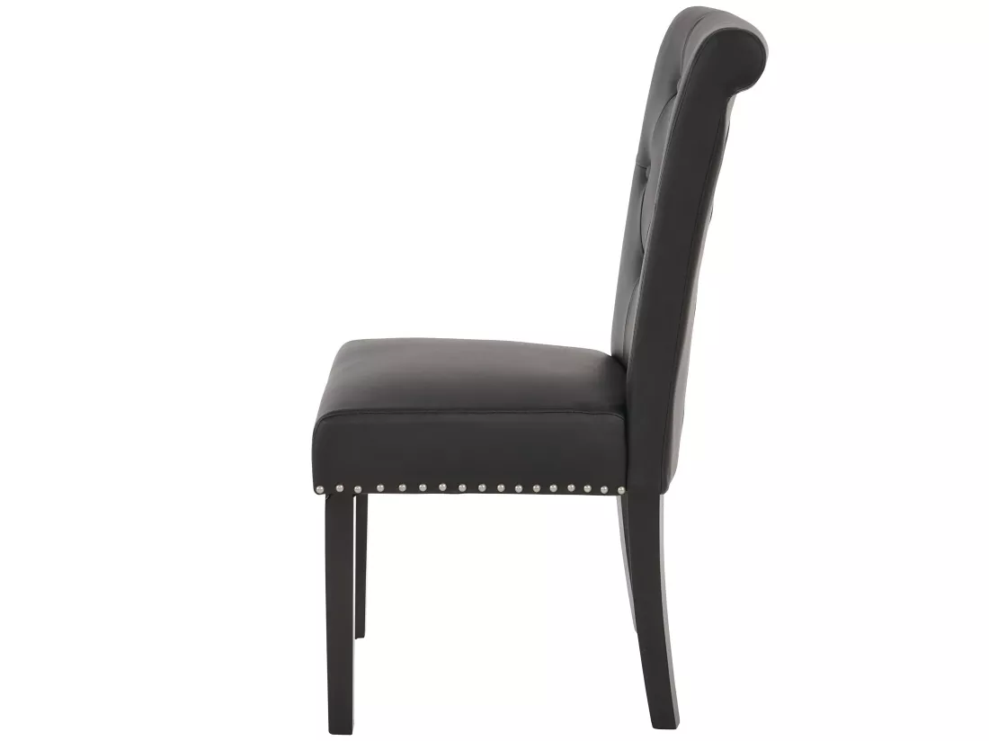 Chaise De Salle à Manger Chesterfield II (lot De 2),similicuir Brun Foncé, Pieds Foncés 7 Chaise De Salle à Manger Chesterfield II (lot De 2),similicuir Brun Foncé, Pieds Foncés – Image 5