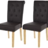 Chaise De Salle à Manger Chesterfield II (lot De 2),similicuir Brun Foncé, Pieds Clairs -Meilleur Meubles Magasin chaise 24459047