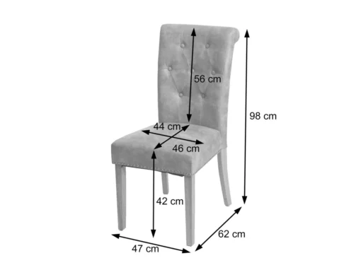 Chaise De Salle à Manger Chesterfield II (lot De 2),similicuir Brun Foncé, Pieds Clairs -Meilleur Meubles Magasin chaise 24459049