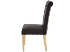 Chaise De Salle à Manger Chesterfield II (lot De 2),similicuir Brun Foncé, Pieds Clairs -Meilleur Meubles Magasin chaise 24459055