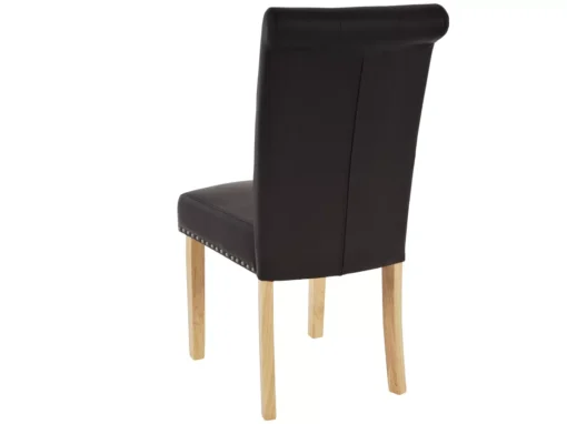 Chaise De Salle à Manger Chesterfield II (lot De 2),similicuir Brun Foncé, Pieds Clairs -Meilleur Meubles Magasin chaise 24459057