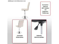 Chaise De Salle à Manger MCW-C41 Pivotante,gris -Meilleur Meubles Magasin chaise 24459133