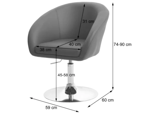 Chaise De Salle à Manger MCW-F19 (lot De 6),similicuir Gris -Meilleur Meubles Magasin chaise 24459285