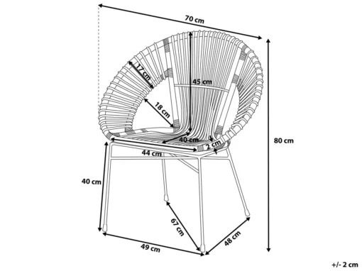Chaise En Rotin Clair SARITA -Meilleur Meubles Magasin chaise 24512147