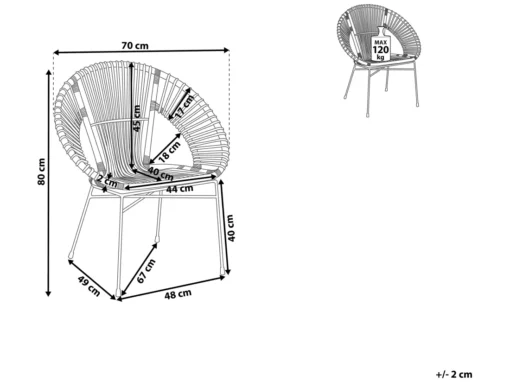 Chaise En Rotin Clair SARITA -Meilleur Meubles Magasin chaise 24512151
