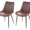 Chaise De Salle à Manger MCW-E56 (lot De 2),similicuir, Marron -Meilleur Meubles Magasin chaise 24545731