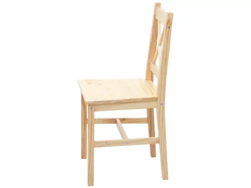 Chaise De Salle à Manger MCW-F77 (lot De 2),bois De Pin Finition Lasure -Meilleur Meubles Magasin chaise 24545989
