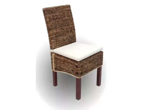 Chaise De Salle à Manger Loiret (lot De 6), Lot De 6 Chaises M69, Banane Tressée, Pieds Marrons, Avec Coussins -Meilleur Meubles Magasin chaise 24546195