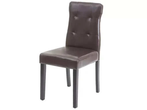 Chaise De Salle à Manger MCW-E58 (lot De 6),similicuir Marron, Pieds Foncés -Meilleur Meubles Magasin chaise 24546541