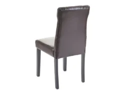 Chaise De Salle à Manger MCW-E58 (lot De 6),similicuir Marron, Pieds Foncés -Meilleur Meubles Magasin chaise 24546543