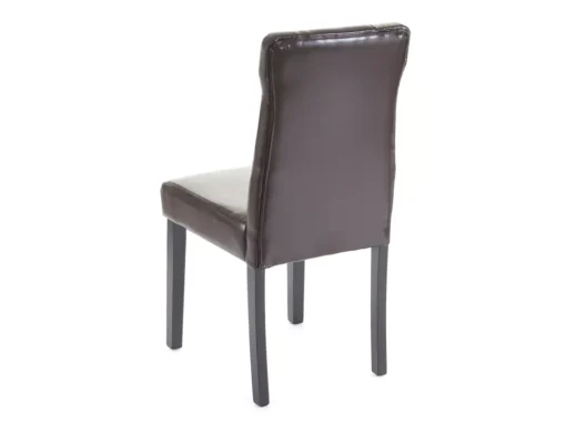 Chaise De Salle à Manger MCW-E58 (lot De 6),similicuir Marron, Pieds Foncés -Meilleur Meubles Magasin chaise 24546543