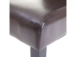 Chaise De Salle à Manger MCW-E58 (lot De 6),similicuir Marron, Pieds Foncés -Meilleur Meubles Magasin chaise 24546547