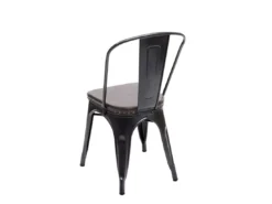 Chaise De Salle à Manger MCW-H10e (lot De 4),noir-marron -Meilleur Meubles Magasin chaise 24546561