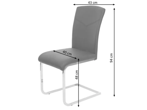 Chaise De Salle à Manger MCW-F36 (lot De 2),tissu, Gris -Meilleur Meubles Magasin chaise 24546997