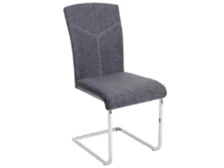 Chaise De Salle à Manger MCW-F36 (lot De 2),tissu, Gris -Meilleur Meubles Magasin chaise 24547001