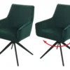 Chaise De Salle à Manger MCW-L91 (lot De 2),vert -Meilleur Meubles Magasin chaise 24550915