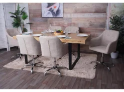 Chaise De Salle à Manger MCW-L92,textile Crème -Meilleur Meubles Magasin chaise 24551025