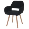 Chaise De Salle à Manger MCW-A50 II,tissu, Noir -Meilleur Meubles Magasin chaise 24551627